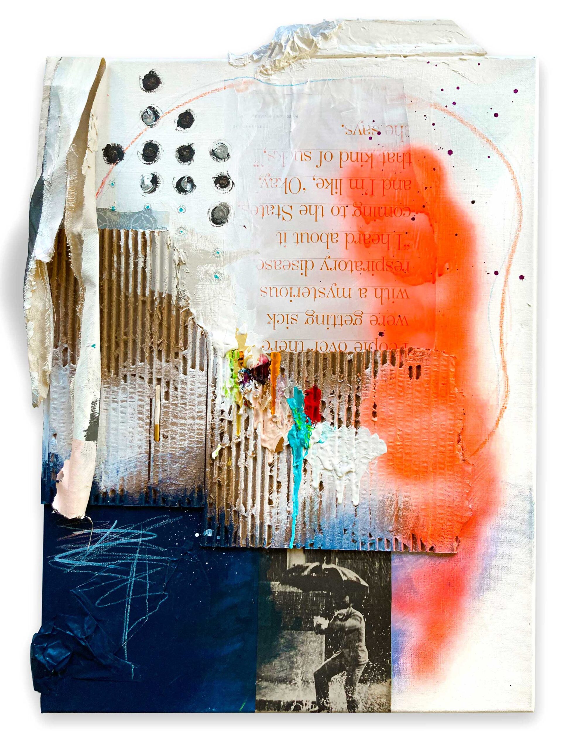 Mixed media abstract painting by Elizabeth Rennie
