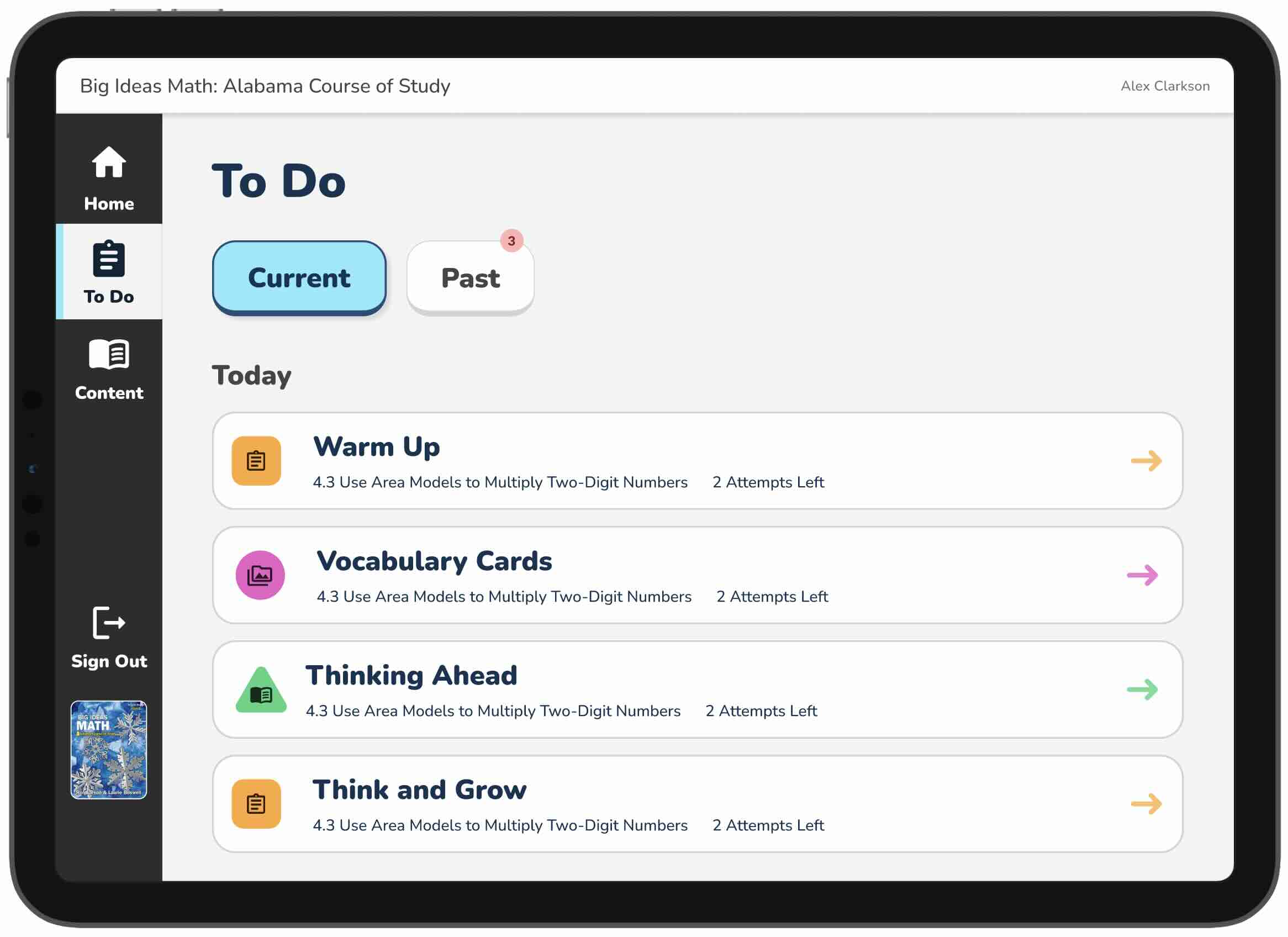 Student To-Do Current, iPad